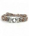 Two-Tone Rose Gold Stainless Steel Rope Chain Bracelet - CD11EFUQA83