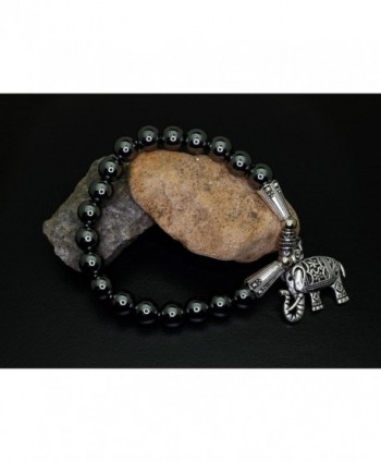 Falari Elephant Bracelet Hematite B2448 HM