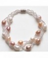 Magnetic Multi Strand Cultured Freshwater Pearls and Crystal Bracelet - C511CMQW98N