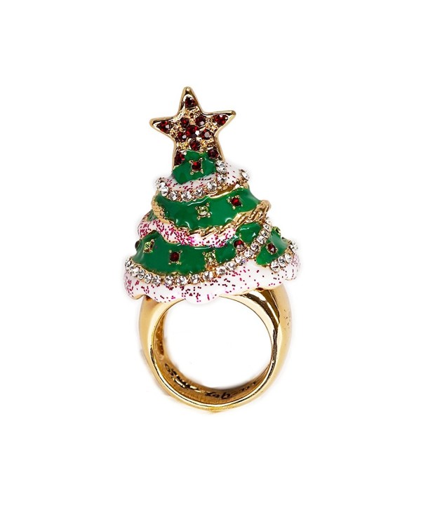 Ritzy Couture Christmas Tree Cocktail Ring - CY12B0CTAUX