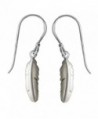Boma Sterling Silver Matte Feather Earrings - C911HEKPY57