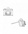 Liavys Camera Fashionable Earrings Sparkling - White - CV17YUNQS4K