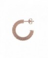 Designs by Nathan 4 x 23mm Diamond-Cut Bead Italian Hoop Earrings- Choice of Precious Metal Over Silver - CN12EEGYEBD