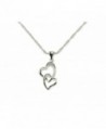 Necklace Intertwined Silver Platinum Plated Pendants Anniversary - CB11DXG28QJ