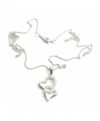 Necklace Intertwined Silver Platinum Plated Pendants Anniversary