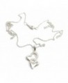 Necklace Intertwined Silver Platinum Plated Pendants Anniversary