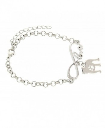 Infinity Gift Silhouette Silver Tone Jewelry in Women's Charms & Charm Bracelets