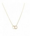 HONEYCAT Harmony Interlocking Circles Delicate Necklace in Gold- Rose Gold- or Silver - Gold - CM120Y35JIH