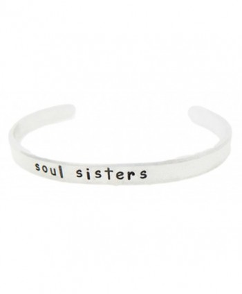 SOUL SISTERS - Hand Stamped 1/4" Aluminum Cuff Bracelet - C811JPBGH95