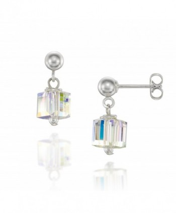 Sterling Earrings Original Swarovski Crystals - AB Crystal - 925 Sterling Silver - CB183Y9UA0C