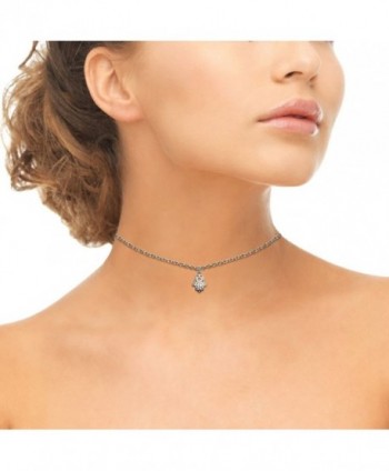 Sterling Silver Fatima Dainty Necklace in Women's Choker Necklaces