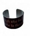And Though She Be But Little She is Fierce Cuff Bracelet 1 1/2" x 6" Custom Handmade Personalized Jewelry - CY12IV2ZQ45