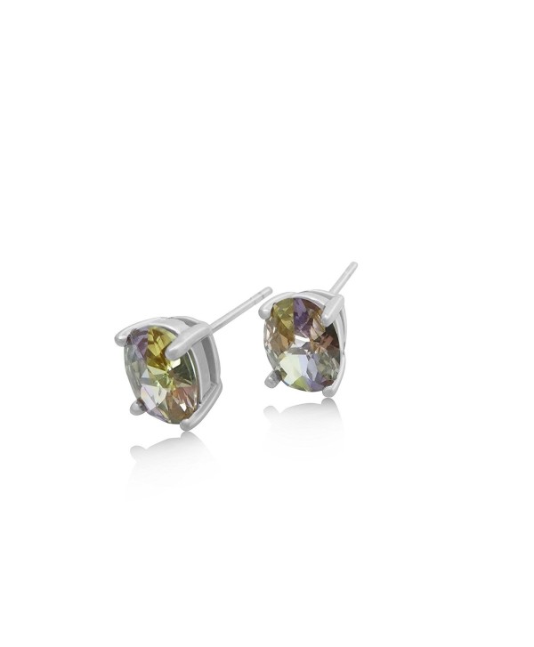 Lucky Stone Stud Earrings - 2 CT Total- Claw Set in 925 Sterling Silver Post - CB12NRFWAUI