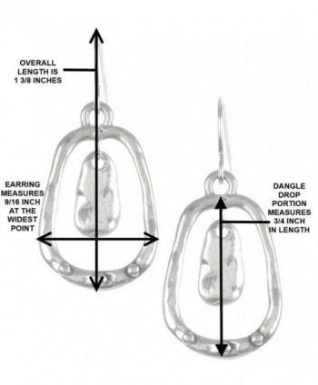 Petite Silver Tone Primitive Irregular Earrings