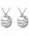 Set of 2 Always My Daughter Forever my Friend Silver Tone Matching Necklace Gift Set - Best Easter Gift - C2185Z6OD87