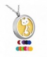 HooAMI Aromatherapy Essential Diffuser Necklace - " Lovely Cat " - C417AZ95K9H