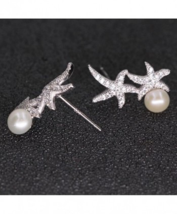 Luna Azure Sterling Zirconia Starfish in Women's Stud Earrings