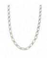 Oval 1+1 Sterling Silver Chain Necklace Toggle Clasp Nickel Free 24" - C811E32049P