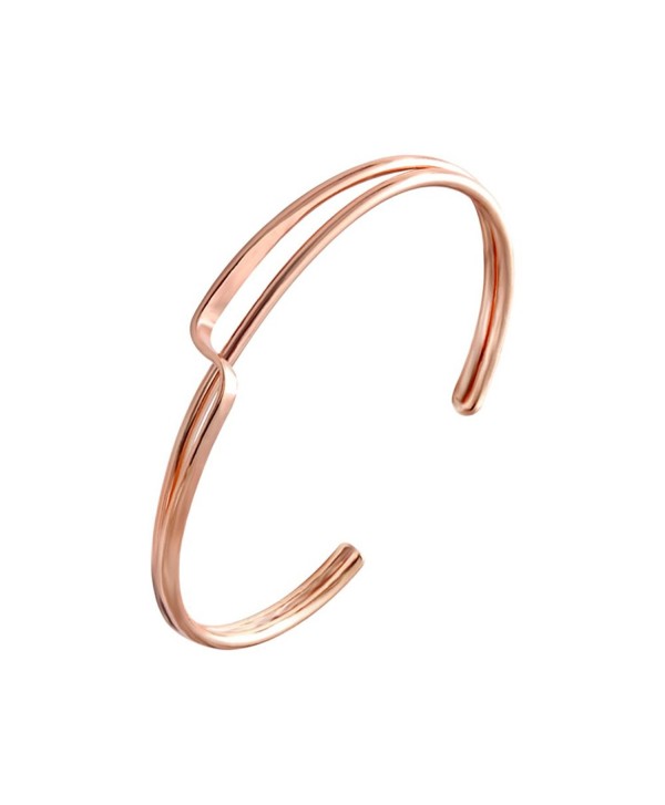 SENFAI Simple Design Bracelet & Bangles for Women Tie the Knot Bridesmaid Gift Cuff Bracelet - CA186RC37E0