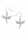 Liavy's Multi-Color Dragonfly Fashionable Earrings - Fish Hook - Sparkling Crystal - Unique Gift and Souvenir - CE12O8HKZFG