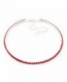 Thin Austrian Crystal Choker Necklace (Hot Red) - CA116Q12DJ5