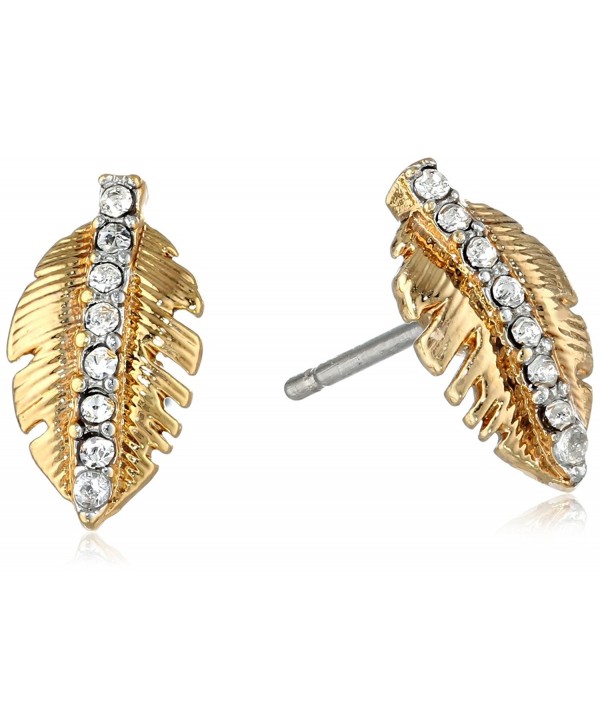 Juicy Couture Pave Feather Stud Earrings - CQ11IBA633F