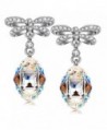 J.NINA "Princesse de Monaco" Bowtie Dangle Earrings with Swarovski Crystals. Jewelry Gift for Women - CV17YXU5LM2