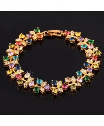 U7 Accented Colorful Zirconia Bracelet in Women's Tennis Bracelets
