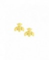 Mini Golden Bee Post Earrings - C711X3SFUP3