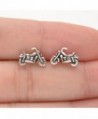 EVER FAITH Sterling Motorcycle Earrings in Women's Stud Earrings