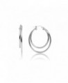Sterling Silver Polished Click Top Earrings - "Sterling Silver: 30mm-1 1/5""" - CV187KLIQT7