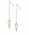 Rebecca Minkoff Long Triangle Chain Drop Earrings - Gold - C611ONW5WND
