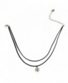 YAZILIND Charm Clover Pendant Double Adjustable Choker Necklace Women Jewerly Gift Idea - CV12GTCE6SV