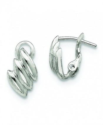 .925 Sterling Silver 16 MM Fancy Omega Back Earrings - CC12MCM2FR1