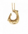 Hawaiian Fish Hook Necklace by Austaras - For Strength- Prosperity and Good Luck - CM12N7F5YKH