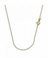 18k Gold-Flashed Sterling Silver 1mm Bead Ball Nickel Free Chain Necklace Italy - C211695TQ43