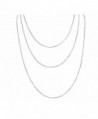 925 Sterling Silver Box Chain Necklaces- Set of Three (20- 24 & 30 inch) - CU12BNGHIN3
