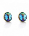 lureme Vintage Jewelry Time Gem Series Antique Bronze Disc Stud Earrings for Women and Girls (ER001) - C412FMBJGVH
