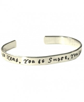 The Help movie- You is Kind- You Is Smart- You Is Important - Hand Stamped Cuff Bracelet Jewelry - CP11JV74H5J