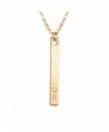 Vertical Gold Bar Necklace Personalized Initial Necklace Bridesmaid Jewelry Gift Sister Necklace - CA1842NWL33