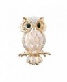 LuckyJewelry Vintage Cheap Crystal Rhinestone Perched Cute Green Eyed Owl Brooch and Pin for Sale - CH12JDUBGBV