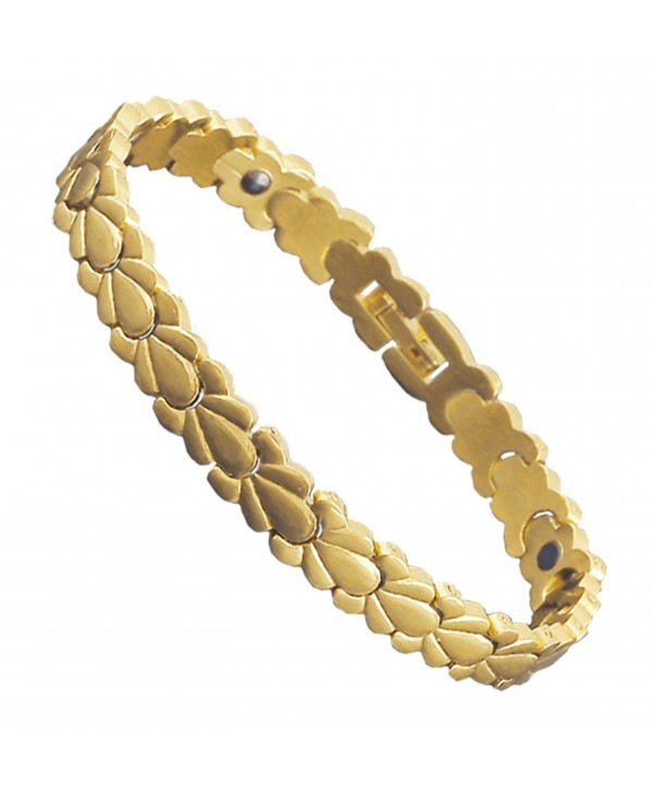 Magnetic Bracelets Glod plated Bracelet Arthritis - Yellow petal - CX1887AIK0A