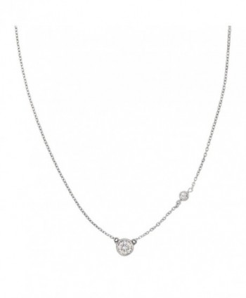 Silpada 'Marvel' Sterling Silver and Cubic Zirconia Necklace- 16+2" - CY12NDWHPYK