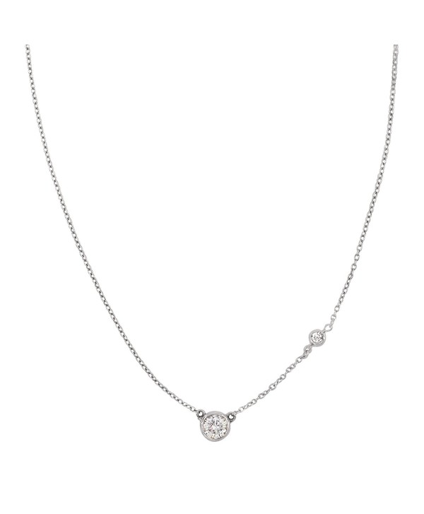 Silpada 'Marvel' Sterling Silver and Cubic Zirconia Necklace- 16+2" - CY12NDWHPYK