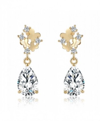 Butterfly Jewelry Earrings Elegant Zolure - Gold butterfly earrings - CQ185RL3SCX