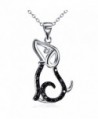 925 Sterling Silver Dog Puppy Pendant Necklace for Women Child 18'' - CI12BSCGEUF