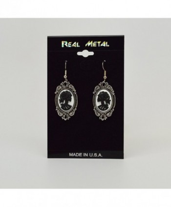 Gothic Lolita Dangle Earrings Silver in Women's Drop & Dangle Earrings