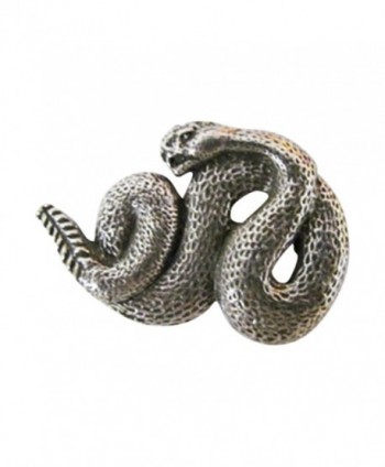 Creative Pewter Designs- Pewter Rattlesnake Lapel Pin Brooch- Antiqued Finish- A074 - CX122XI9C9N