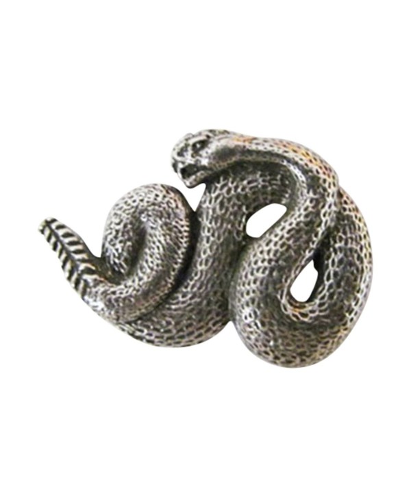 Creative Pewter Designs- Pewter Rattlesnake Lapel Pin Brooch- Antiqued Finish- A074 - CX122XI9C9N