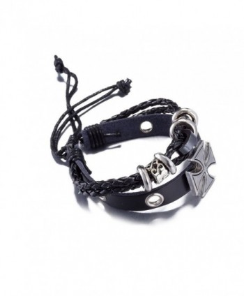 Godyce Cross Bracelet Leather Braided